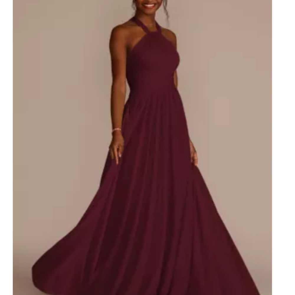 NWT David's Bridal Burgundy Maxi Dress
